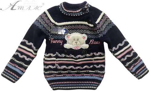 Светр в'язаний з ведмежам Funny р.6,12,18 13197 Светр в'язаний з ведмежам Funny р.6,12,18 13197