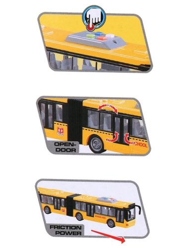 Игрушка Машинка City Service Автобус Гармошка со светом, двери открываются, 43 см WY913А фото 3 Игрушка Машинка City Service Автобус Гармошка со светом, двери открываются, 43 см WY913А фото 3