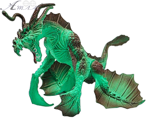 Игрушка Дракон фигурка Зеленый с перепонками 16см резина 00287 Игрушка Дракон фигурка Зеленый с перепонками 16см резина 00287