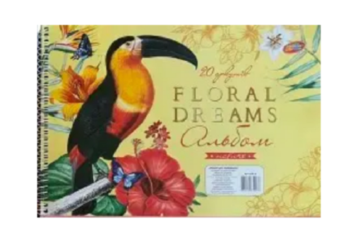 Альбом для рисования спираль Колорит Птица 20 листов 120гр  АПР-20