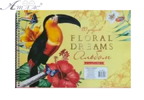 Альбом для малювання спіраль Колорит Птах 20 аркушів 120гр  АПР-20