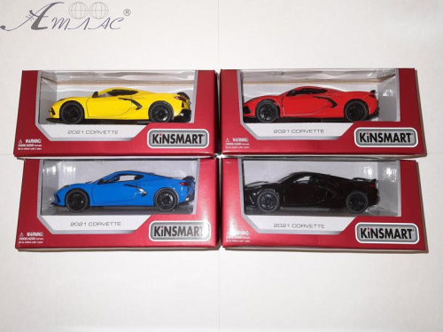 Машинка Kinsmart Chevrolet Corvette 2021 рік KT5432W фото 2 Машинка Kinsmart Chevrolet Corvette 2021 рік KT5432W фото 2
