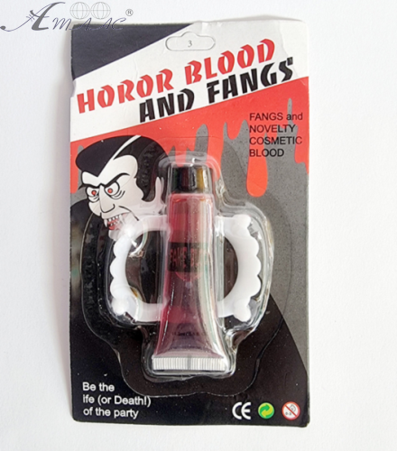 Игрушка Клыки с тюбиком крови блистер 08528 Игрушка Клыки с тюбиком крови блистер 08528
