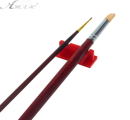 Підставка під два пензлика, Червоний пластик AS-0055 фото 2 Підставка під два пензлика, Червоний пластик AS-0055 фото 2