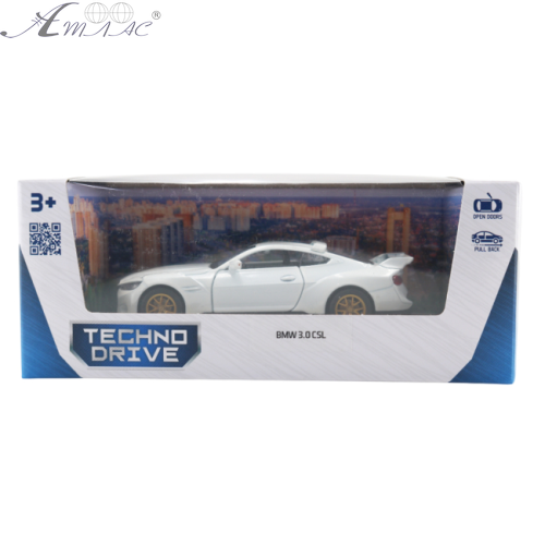 Машинка Techno Drive BMW 3 CSL белый  250948 фото 2