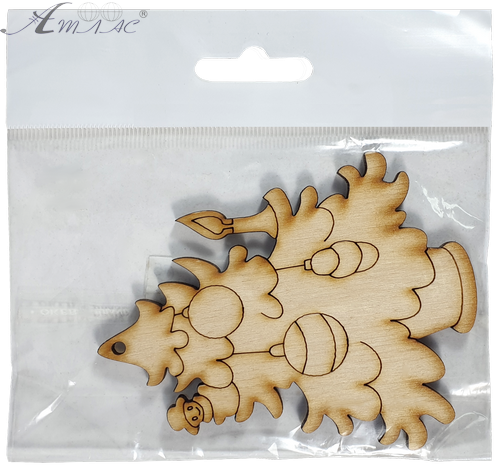 Фигурка фанерная - Елка средняя с двумя шарами и свечой 10 см AS-4649, В-0193 фото 2 Фигурка фанерная - Елка средняя с двумя шарами и свечой 10 см AS-4649, В-0193 фото 2