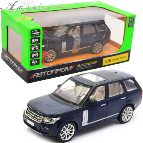 Машинка Автопром Land Rover Range Rover IV синя метал світло звук 19см 68263А Машинка Автопром Land Rover Range Rover IV синя метал світло звук 19см 68263А