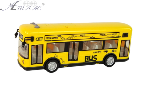 Іграшка Автобус City Bus жовтий 27 см світло та звук 17734 Іграшка Автобус City Bus жовтий 27 см світло та звук 17734