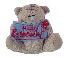 Іграшка М'яка Ведмедик Тедді сірий на присосці  8см  0909-30