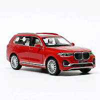 Машинка Автопром BMW Х7 красная металл свет звук 16см  68470