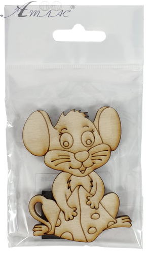 Фигурка фанерная - Мышонок № 3 с сыром пирамидкой 53 х 70 мм с магнитом AS-4827, В-0385 фото 2 Фигурка фанерная - Мышонок № 3 с сыром пирамидкой 53 х 70 мм с магнитом AS-4827, В-0385 фото 2