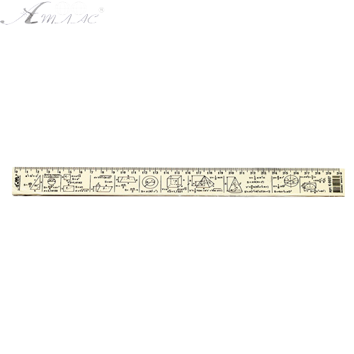 Линейка 30 см Геометрия снежно-белая в упаковке AS-0611, К-9057 Линейка 30 см Геометрия снежно-белая в упаковке AS-0611, К-9057