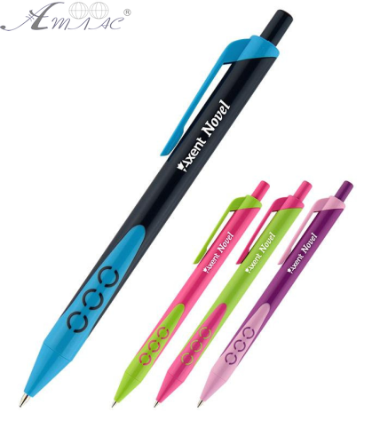 Ручка кулькова Axent Novel кольорова автомат AB1076-02-A Ручка кулькова Axent Novel кольорова автомат AB1076-02-A