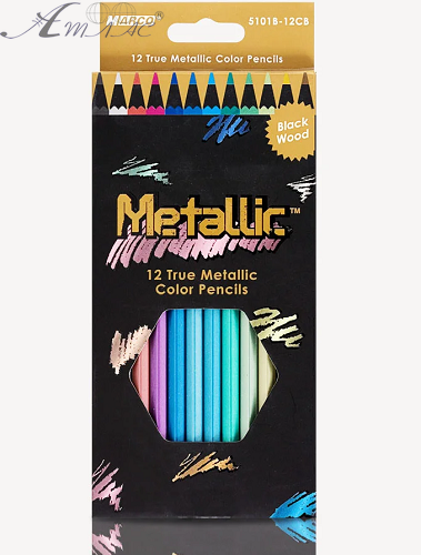 Карандаши цветные Marco Metallic 12 цветов шестигранные 5101В-12СВ Карандаши цветные Marco Metallic 12 цветов шестигранные 5101В-12СВ