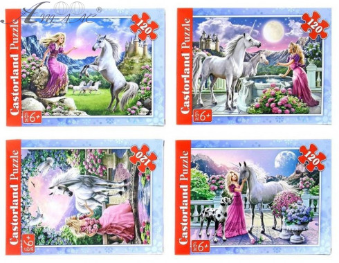 Игрушка Пазлы 120 Castorland 23 х 16,5 см Единорог микс А-12022-U Игрушка Пазлы 120 Castorland 23 х 16,5 см Единорог микс А-12022-U