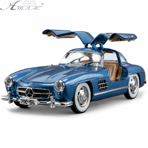 Машинка Автоексперт Mersedes-Benz 300SL 1954 блакитна 21см двері світло звук  1728-18