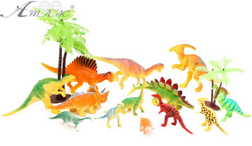 Іграшка Набір Динозаври 14 шт з підвіскою  BF6907