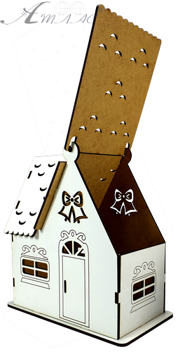 Дом № 10 шкатулка с открывающейся крышей, из МДФ 17 х 10 х 19 см AS-6246, М-2083 фото 3 Дом № 10 шкатулка с открывающейся крышей, из МДФ 17 х 10 х 19 см AS-6246, М-2083 фото 3