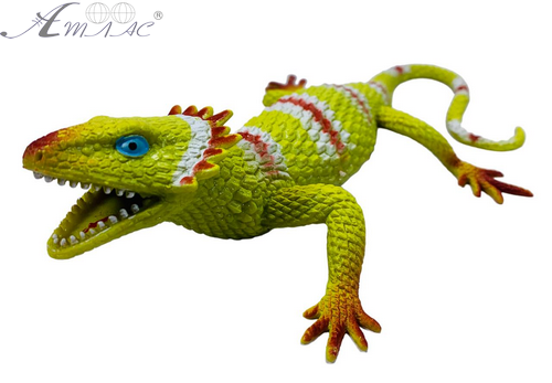 Игрушка Силиконовая тянучка Ящерица Большая желтая с красными полосками 06756 Игрушка Силиконовая тянучка Ящерица Большая желтая с красными полосками 06756