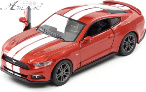 Машинка Kinsmart Ford Mustang GT 2015 рік зі смужками KT5386FW Машинка Kinsmart Ford Mustang GT 2015 рік зі смужками KT5386FW