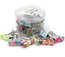 Биндер № 32 мм шириной Цветы микс ПОШТУЧНО  5387-32