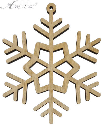 Фигурка фанерная - Снежинка тонкая, маленькая 8 см AS-4750, В-0248 Фигурка фанерная - Снежинка тонкая, маленькая 8 см AS-4750, В-0248