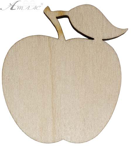 Фигурка фанерная - Яблоко обычное 5.8 х 5.1 см AS-4776, В-0182 фото 2 Фигурка фанерная - Яблоко обычное 5.8 х 5.1 см AS-4776, В-0182 фото 2
