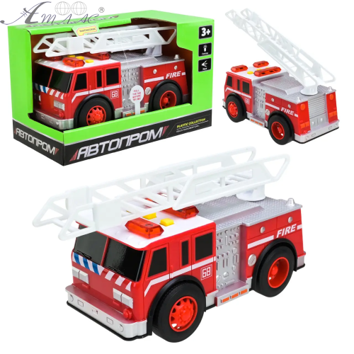 Машинка Автопром Пожежна зі сходами світло та звук  7992