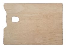 Палитра № 24 дерево, не промасленная, прямоугольная 35*26см  AS-4974