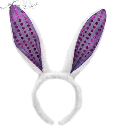 Игрушки Обруч Ушки Зайки меховые с пайетками 26см фиолетовые 14668 Игрушки Обруч Ушки Зайки меховые с пайетками 26см фиолетовые 14668
