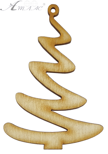 Фигурка фанерная - Елка маленькая зигзаг 7 см AS-4642, В-0259 Фигурка фанерная - Елка маленькая зигзаг 7 см AS-4642, В-0259