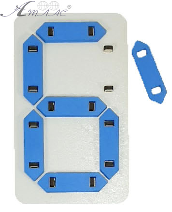 Цифра из 7 сегментов на штырьках 89 х 148 мм AS-7123 фото 2 Цифра из 7 сегментов на штырьках 89 х 148 мм AS-7123 фото 2