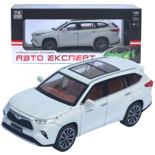 Машинка Автоэксперт Toyota Highlander белая 20см двери свет звук 1980-08 Машинка Автоэксперт Toyota Highlander белая 20см двери свет звук 1980-08