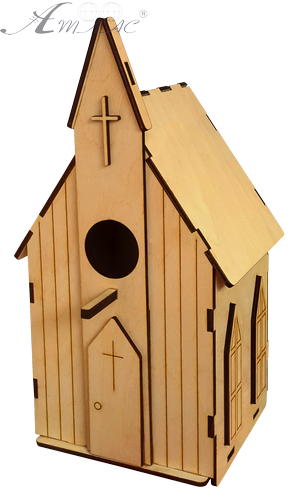 Скворечник № 7/1 Собор окрашенный, морилка под лаком 16.5 х 17.5 х 31 см AS-4364 Скворечник № 7/1 Собор окрашенный, морилка под лаком 16.5 х 17.5 х 31 см AS-4364