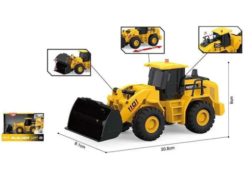 Игрушка Погрузчик с ковшом 20см Builder свет звук WY1101A Игрушка Погрузчик с ковшом 20см Builder свет звук WY1101A
