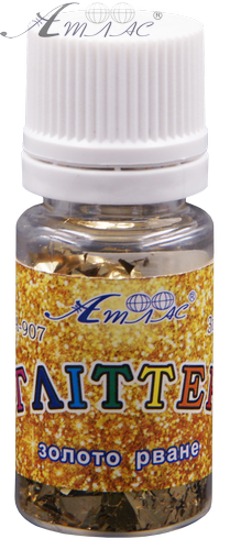 Блестки (Глиттер) Атлас 3 гр - Золото рваное AS-2042, А-907 фото 2 Блестки (Глиттер) Атлас 3 гр - Золото рваное AS-2042, А-907 фото 2