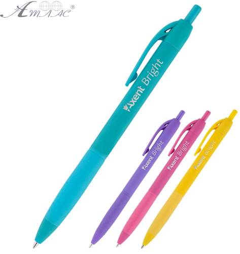 Ручка кулькова Axent Bright 0,7мм синя АВ.1079-А Ручка кулькова Axent Bright 0,7мм синя АВ.1079-А