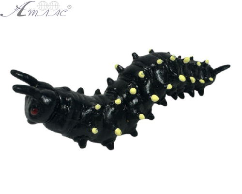 Игрушка силиконовая антистресс Гусеница черная 8см 06785 Игрушка силиконовая антистресс Гусеница черная 8см 06785