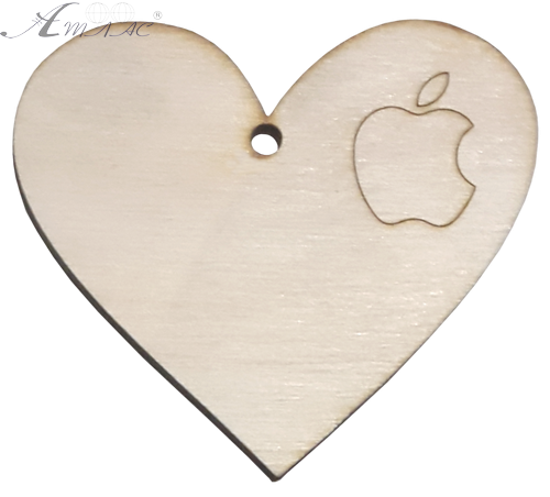 Фігурка фанерна - Серце з i-Яблуком, Мені подобається Apple AS-4724, В-015 Фігурка фанерна - Серце з i-Яблуком, Мені подобається Apple AS-4724, В-015
