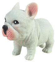 Іграшка силіконова антистрес собака Бульдог сірий 6 см  03836