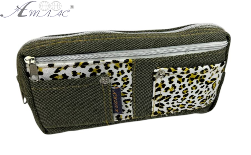 Пенал шкільний LUCKY на двох змійках із кишеньками  F2223-4