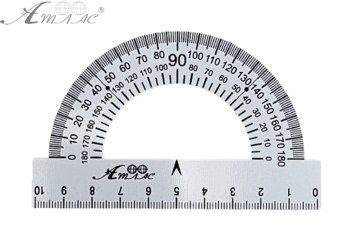 Транспортир металлический БЕЛЫЙ 0,4мм твердый 10 см AS-0673 Транспортир металлический БЕЛЫЙ 0,4мм твердый 10 см AS-0673