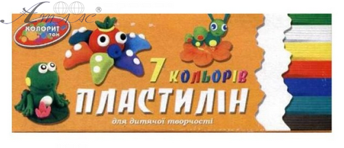 Пластилін Колорит 7 кольорів 130 г П-7, *5033 Пластилін Колорит 7 кольорів 130 г П-7, *5033