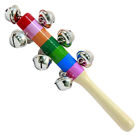 Игрушка Деревянная Погремушка с Бубенцами 19 см  MD2197