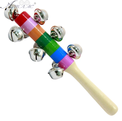 Игрушка Деревянная Погремушка с Бубенцами 19 см  MD2197