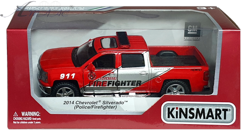 Машинка Kinsmart Chevrolet Silverado Police / Firefighter KT5381WPR Машинка Kinsmart Chevrolet Silverado Police / Firefighter KT5381WPR