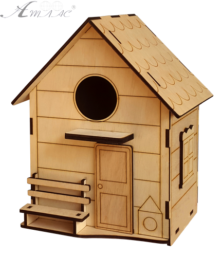 Скворечник № 6/1 домик окрашенный, морилка под лаком 21 х 17.5 х 25 см AS-4363 Скворечник № 6/1 домик окрашенный, морилка под лаком 21 х 17.5 х 25 см AS-4363