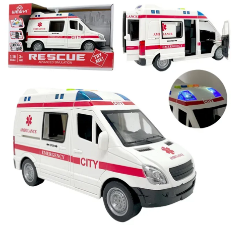 Игрушка Машинка Скорая Помощь инерционная + звук  WY590E