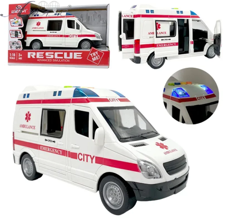 Іграшка Машинка Швидка Допомога інерційна + звук WY590E Іграшка Машинка Швидка Допомога інерційна + звук WY590E