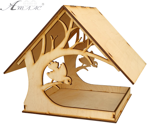 Кормушка окрашенная № 3/1 морилка под лаком 28 х 22.5 х 23 см AS-4293 Кормушка окрашенная № 3/1 морилка под лаком 28 х 22.5 х 23 см AS-4293